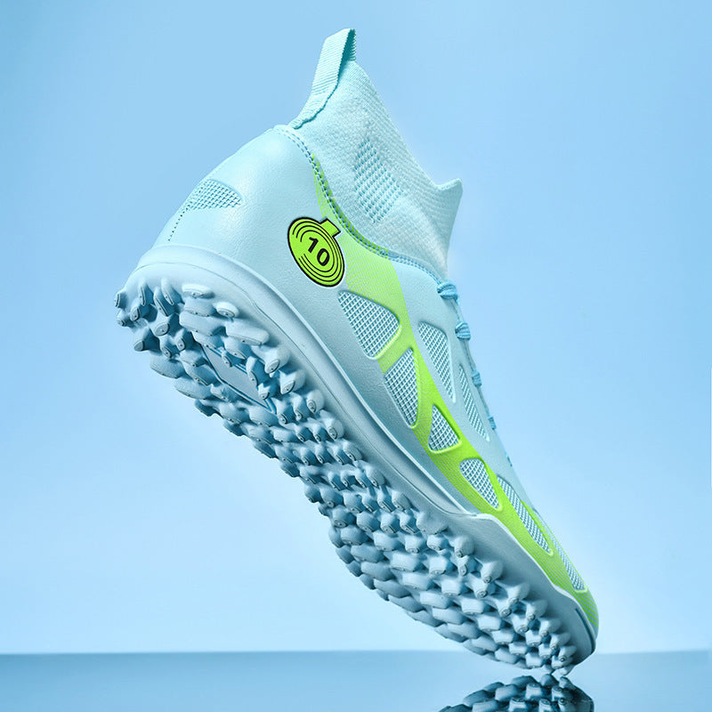 Unisex High-Top Soccer Cleats for Artificial Turf Training