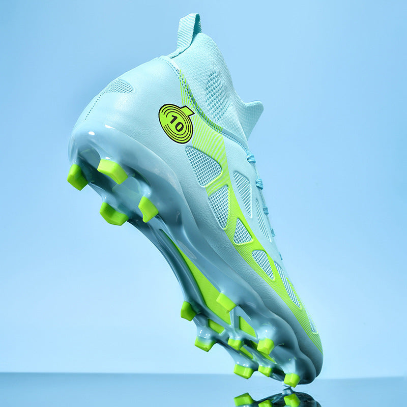 Unisex High-Top Soccer Cleats for Artificial Turf Training