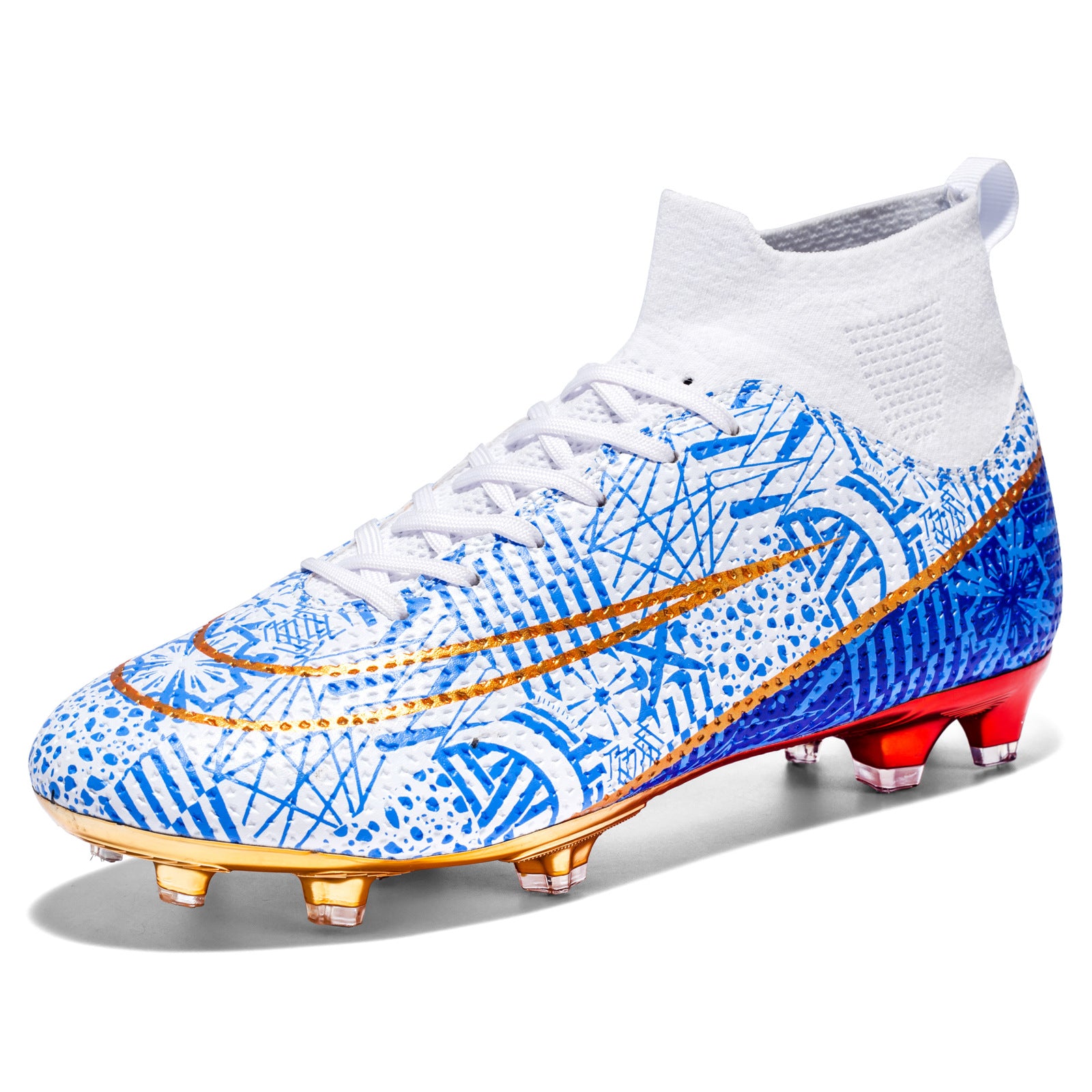 Men's High-Top Soccer Cleats for Artificial Grass (AG) Training