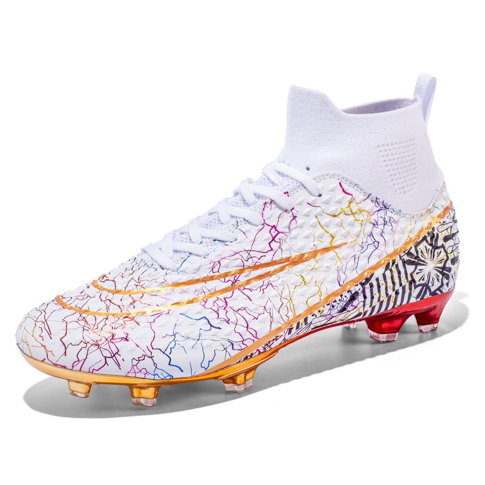 Men's High-Top Soccer Cleats for Artificial Grass (AG) Training