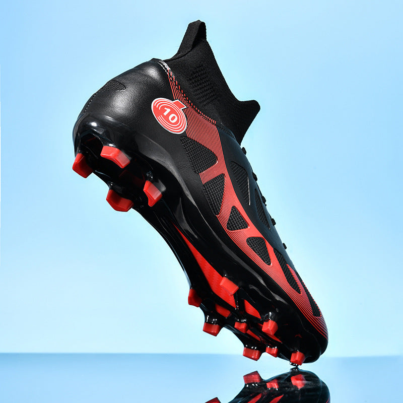 Unisex High-Top Soccer Cleats for Artificial Turf Training
